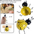 OBTANIM 4 Pack Cute Metal Bee Garden Wall Art Decorative Yard Hanging Decorations Outdoor Lawn Wall Sculptures...