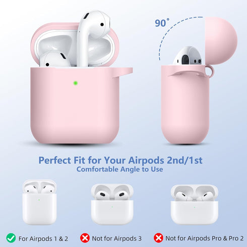 Lerobo for Airpods Case Cover, with Cleaner Kit and Magnetic Airpod Strap Anti-Lost Cord Sports Lanyard,Soft Slicone Cover Compatible with Apple A...
