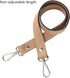ESUPPORT Purse Straps Replacement Leather Handbags Shoulder Bag Wallet DIY 23.62 Inch Long Silver Metal Buckle...