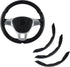 Amiss 3pcs Car Carbon Fiber Anti-Skid Steering Wheel Cover?Segmented Steering Wheel Protector, Butterfly Steering Wheel Cover, Universal 99% Car W...