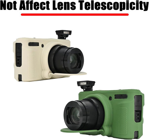 SX740 Silicone Camera Case Rubber Cover for Canon PowerShot SX740 SX730 HS Cameras Accessories Body Skin with Hand Neck Strap Lanyard...