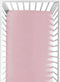 Baby Crib Fitted Sheet Poplin Natural Cotton for Standard Crib &Toddler Mattress Sheet Cover 28x52 Solid Pink Girl Premium Percale Soft Nursery Ki...