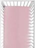 Baby Crib Fitted Sheet Poplin Natural Cotton for Standard Crib &Toddler Mattress Sheet Cover 28x52 Solid Pink Girl Premium Percale Soft Nursery Ki...