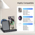 Miimall Foldable 3 in 1 Wireless Charger Fast Charging for Samsung Galaxy Z Fold & Flip 6/5/4/3/2,Galaxy S24+/S23+/S22, Portable Wireless Charging...