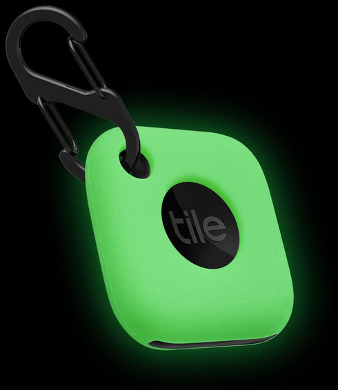 Geiomoo Silicone Case Compatible with Tile Mate 2022, Protective Cover with Carabiner (Luminous Green)...