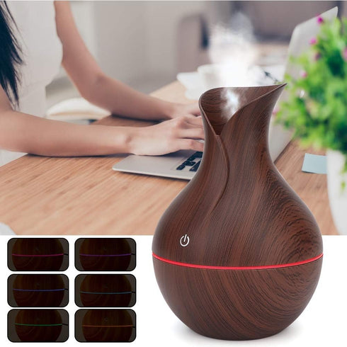 Humidifiers High Capacity Cool Mist Humidifier,for Bedroom,Babyroom, Living Room, Humidifiers (Dark Wooden Grain)...