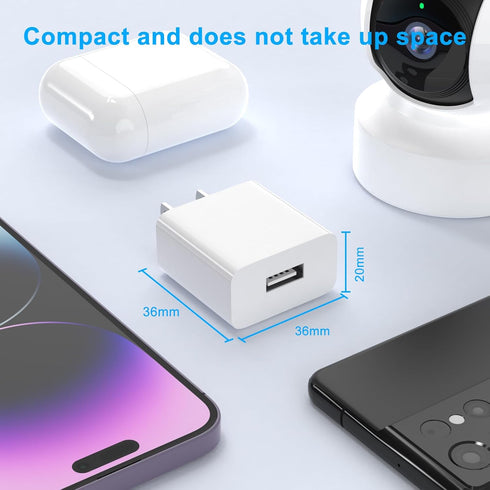 Power Adapter for Outdoor Wyze Nest cam | USB Cam Wall Charger | for Blink Mini Pan/Ring Spotlight/Google Nest/Blink Indoor/Ring Stick Cam/Arlo Pr...