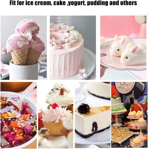 500PCS Clear Plastic Tasting Spoons Disposable Mini Tasters Small Taster Spoons Ice Cream Frozen Dessert Jelly Desert Cake Spoon for Food Trucks W...