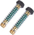 Garden Hose Coiled Spring Protector with Solid Brass Faucet Hoses Coupling Adapter Extension with Comfortable Rubberized Grip 2pcs...