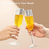 MICHLEY Tritan Champagne Flutes Glassware 6 oz, Set of 4 Unbreakable Plastic Wine Glasses, Crystal Clear, Dishwasher-safe...