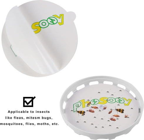 Sticky Glue Board, Sticky Glue Board Pad Refills, Flea Trap Refill Discs for Pest Control Mosquito Trap, 10 Per Pack...