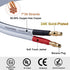 14 AWG HD Premium Soft Touch HiFi Speaker Cable with Banana Plugs (2 Pack, 6 Feet) 14 Gauge Banana Wire for Bi-Wire Bi-Amp HiFi Surround Sound Oxy...