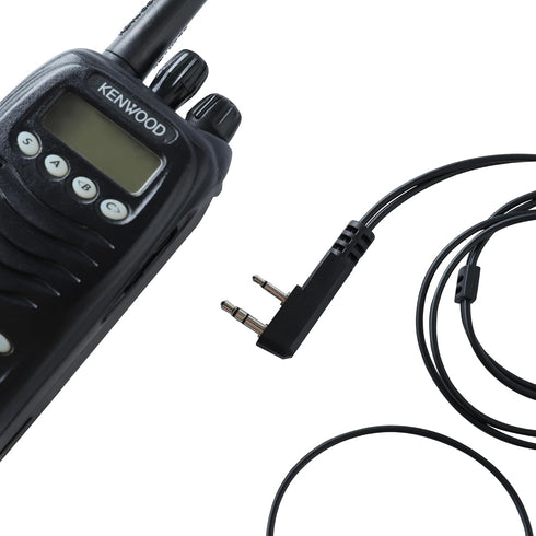 2-wire K-plug Earpiece Walkie Talkie Headset with Mic Transparent Acoustic Tube Compatible with KENWOOD?Baofeng and Retevis Two-Way Radios for Pol...