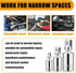 3PCS Universal Joint Socket Set, 1/4” 3/8” 1/2” Drive Swivel Socket Adapter Set, Premium Chrome Vanadium Steel Universal Joint Socket Adapter Suit...