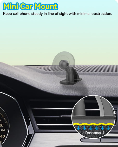 4 Pack 3M VHB Sticky Pads Adhesive Ball Mount 17mm for Car Phone Holder Upgraded Replacement Mounting Tape for Magsafe Magnetic Phone Mount......