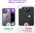 Diaclara Designed for iPhone 14 Pro Case 6.1’’, Full Body Rugged Protective Case+2 Pack Camera Lens Protector w/Built-in Touch Sensitive Anti-Scra...