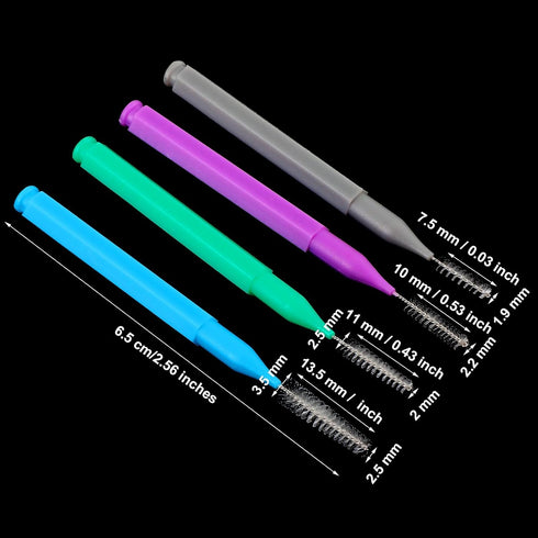 100 Pieces Braces Brush for Cleaner Interdental Brush Toothpick Dental Tooth Flossing Head Oral Dental Hygiene Flosser Toothpick Cleaners Tooth Cl...