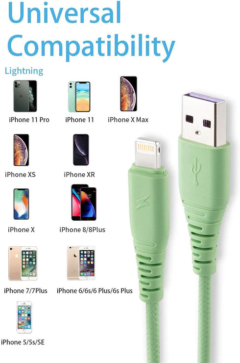 Cabepow iPhone Charger 3ft 3Pack, Lightning Cable 3 Foot, iPhone Charging Cord 3 Feet 2.4A USB Cables Compatible with iPhone 11 Pro Max/Xs/XR/X/8 ...