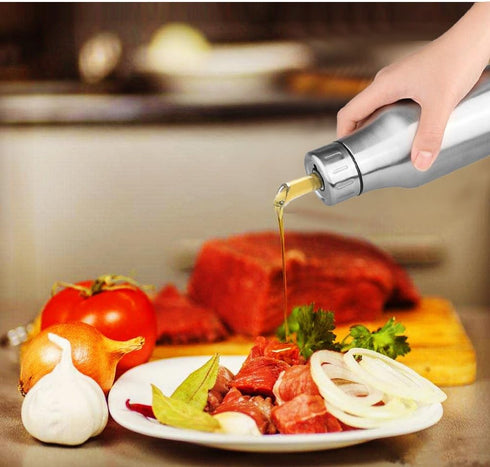 Flyboo Olive Oil Dispenser 34oz Oil Bottle Stainless Steel Leak Proof Olive Oil Decanter for Kitchen...