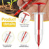 6Pcs Red Mini Seed Spreader, 2024 New Mini Sowing Seed Dispenser, Small Seed Planter Tool, Manual Seedlings Dibber and Widger Set, Seed Sower Spre...