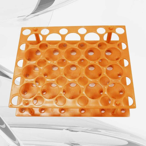 ULTECHNOVO Cleaning Supplies 15ml/50ml Tube Racks Detachable Tube Holder Scientific Experiment Accessory for Laboratory Holds 50, (Orange) Clear T...
