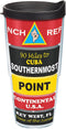 Tervis Florida-Southernmost Point Buoy Insulated Tumbler with Wrap and Black Lid, 24oz, Clear...