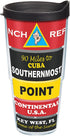 Tervis Florida-Southernmost Point Buoy Insulated Tumbler with Wrap and Black Lid, 24oz, Clear...