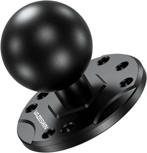1.5" Ball Mount with Aluminum Alloy Round Plate, Universal Electronic Device Mounting Base with AMPS Holes for Garmin, Lowrance, Humminbird, for R...