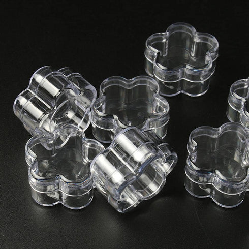 6pcs Diamond Painting Wax Storage Case Transparent PS Plastic Star Glue Clay Organizer...