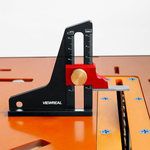 Woodworking Height Gauge - Precision CNC-Machined Depth Measuring Tool, Anodized Aluminum Alloy with Dual Scale for Table Saw/Router/Drill Press (...