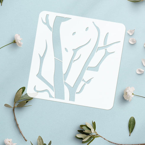 FINGERINSPIRE 4PCS Tree of Life Painting Stencil 11.8x11.8 inch Reusable Tree Branches Drawing Template Layered Large Life Tree Stencil Decorative...