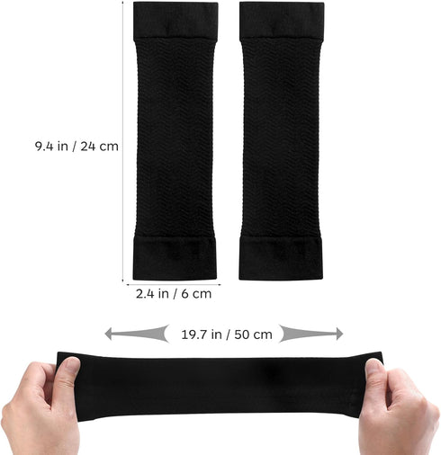 HEALLILY 1 Pair Black Slimming Arm Sleeves Elastic Compression Arm Shapers for Women Weight Loss Post Surgical Compression Sleeves...