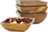 Woodard & Charles Acacia Wood 4" Individual Square Serving Bowl for Appetizers, Nuts, Candy, Rice, Fruit, Olives, Condiments, Hummus and More, Set...