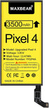 MAXBEAR Google Pixel 4 Battery, 3500mAh 3.85V Li-Polymer Replacement Battery for HTC Google Pixel 4 G020I-B with Repair Tool Kit...
