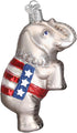 Old World Christmas Republican Elephant Glass Blown Ornaments for Christmas Tree...