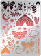 BENECREAT Magical Moths Stencil, Butterfly Mushroom Leaf Templates Stencil for Engraving Wood and Patterns, Lettering, Stainless Steel Journal Ste...