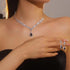 YOOESTORES82 Rhinestone Wedding Jewelry Sets for Women Bridal,Glitter Crystal Teardrop Statement Prom Earrings Necklace Party Costume Jewelry Sets...