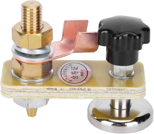 Welding Magnetic Single Head, Soldering Grounding Connector Tool Welding Magnet Ground Clamp with Thickened Insulation Board...