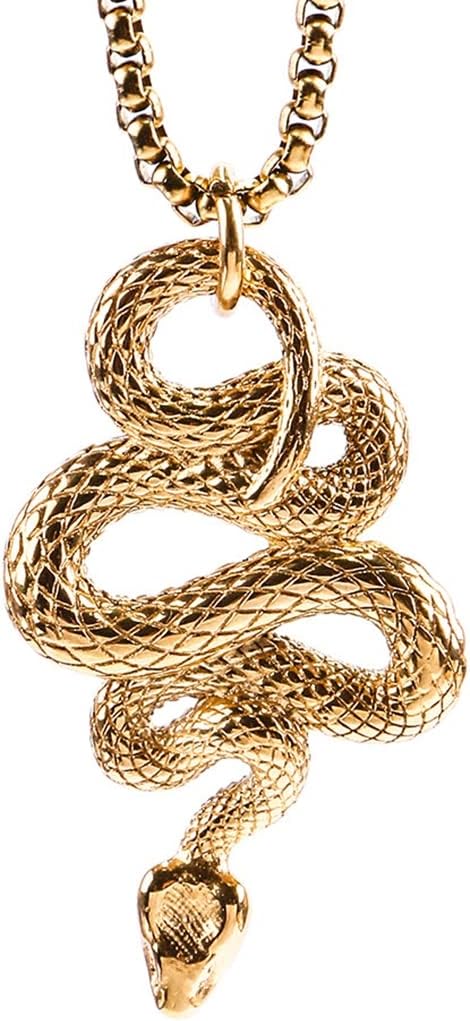 Jude Jewelers Retro Vintage Stainless Steel Snake Style Statement Cocktail Party Pendant Necklace...