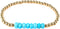 KELITCH Women Silver Stretch Bracelets Turquoise Beaded Bracelet Agate Crystal Cuff Bracelets...