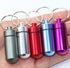 5 Packs Mini Keychain Pill Holder Fob, EFFIET Waterproof Portable Tablets Container Case Aluminum Outdoor Camping Emergency Pill Capsule Box Bottl...