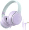 rockpapa L22 Wired Headphones for Kids Girls Boys Women with Microphone, Foldable Stereo 3.5mm Corded Headphones for School Classroom Chromebooks ...