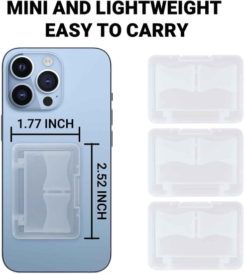 Slot Portable SD Card Case, 4 Individual Transparent Plastic Memory Card Cases, Holds a Total of 32 SD Cards, waterproof and Dust Resistant SD Car...