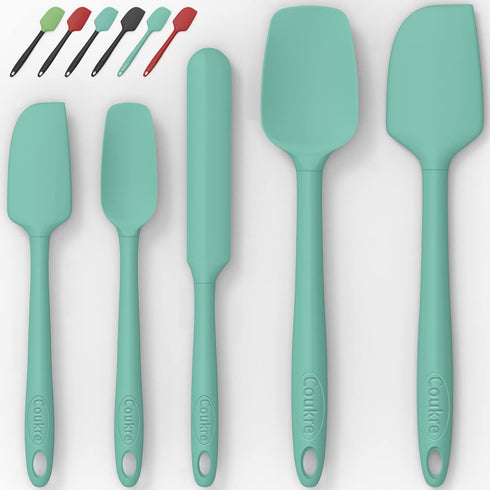 Silicone Spatula Set of 5,High Temperature Resistant, Food Grade Silicone, Dishwasher Safe, for Baking, Cooking (Pure Aqua Green)...