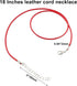 10 Pieces 2mm Red Leather Cord Necklace with Lobster Clasp Ideal for Jewelry Making, Pendants, and Bracelets DIY Projects Beading Supplies...