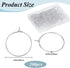 1 Box 200Pcs Round Beading Hoops Small Wine Glass Charm Rings Silver Brass Open Hoops Hypoallergenic Dangle Circle Hoop Earring Findings for Jewel...