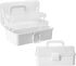 Flower River 11(in) Versatile Three-Layer Folding Organizer Box,Ideal for Art & Crafts,Toys,Sewing Supplies,Jewelry and Tools,Storage with Dual Tr...