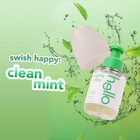 Hello Fresh Mint Mouthwash Concentrate, Alcohol Free for Bad Breath, Travel Size Mouthwash Made with Coconut Oil and Tea Tree Oil, Helps Freshen B...