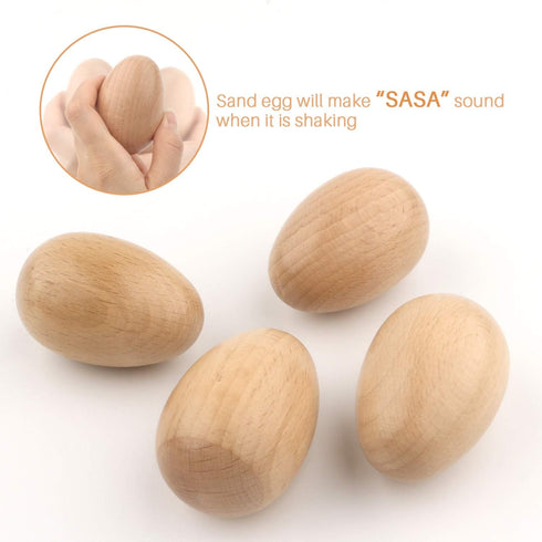 12PCS Wood Hand Percussion Shakers Musical Instruments for Kids Toddler Natural Wooden Percussion Toy Set for Gift, 4PCS Egg Shakers,4PCS Musical ...