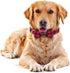 KUDES Plaid Dog Collar with Bow, 2 Pack/Set Adjustable Dog Bow Tie Collars with Bell, Best Pet Gift for Small Medium Large Girl and Boy Dogs, Red ...